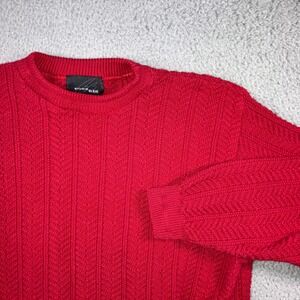 Vintage Studio Bill Blass Sweater Men Large Textured Crew Neck Heavy Knit Y2k 90